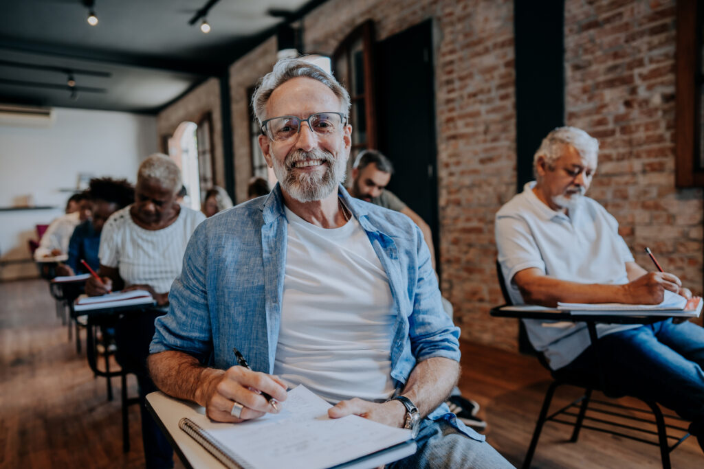 Adult students in the classroom
