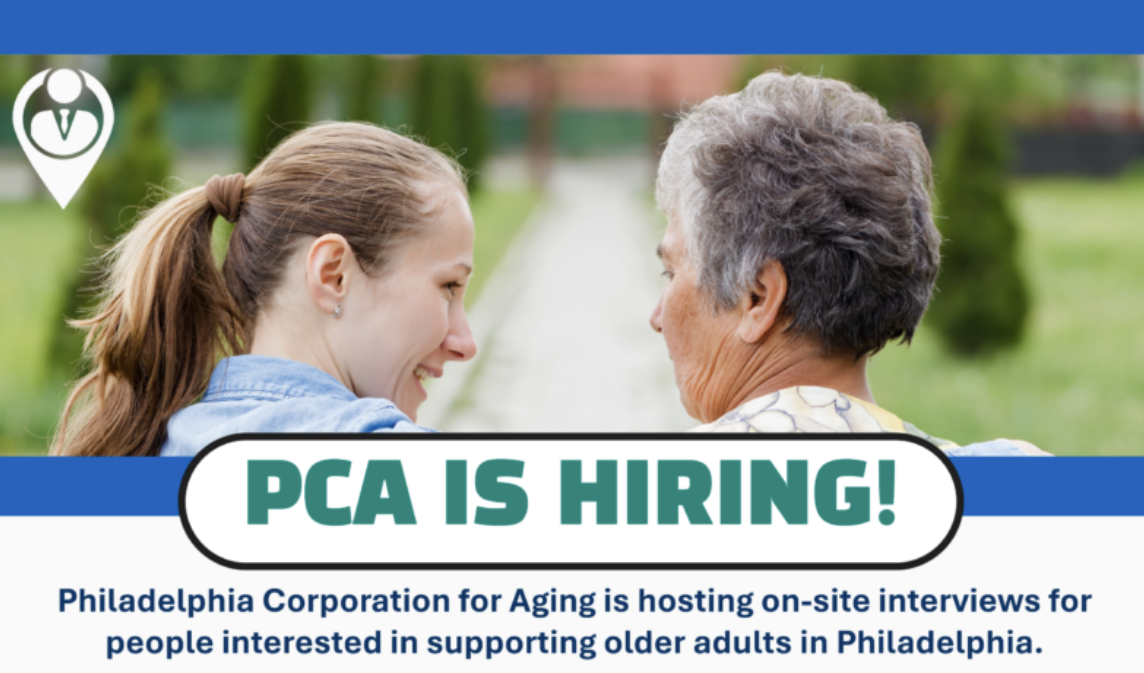 screenshot of flyer that says PCA is hiring!